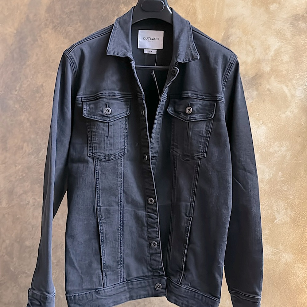 Outland denim men’s “ long” trucker jacket